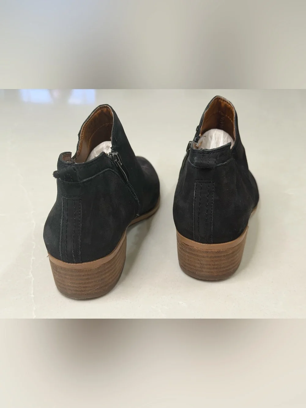 Franco Sarto Laslo Black Leather Ankle Booties 9.5M